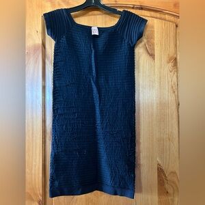 Elegant Black Textured Dress